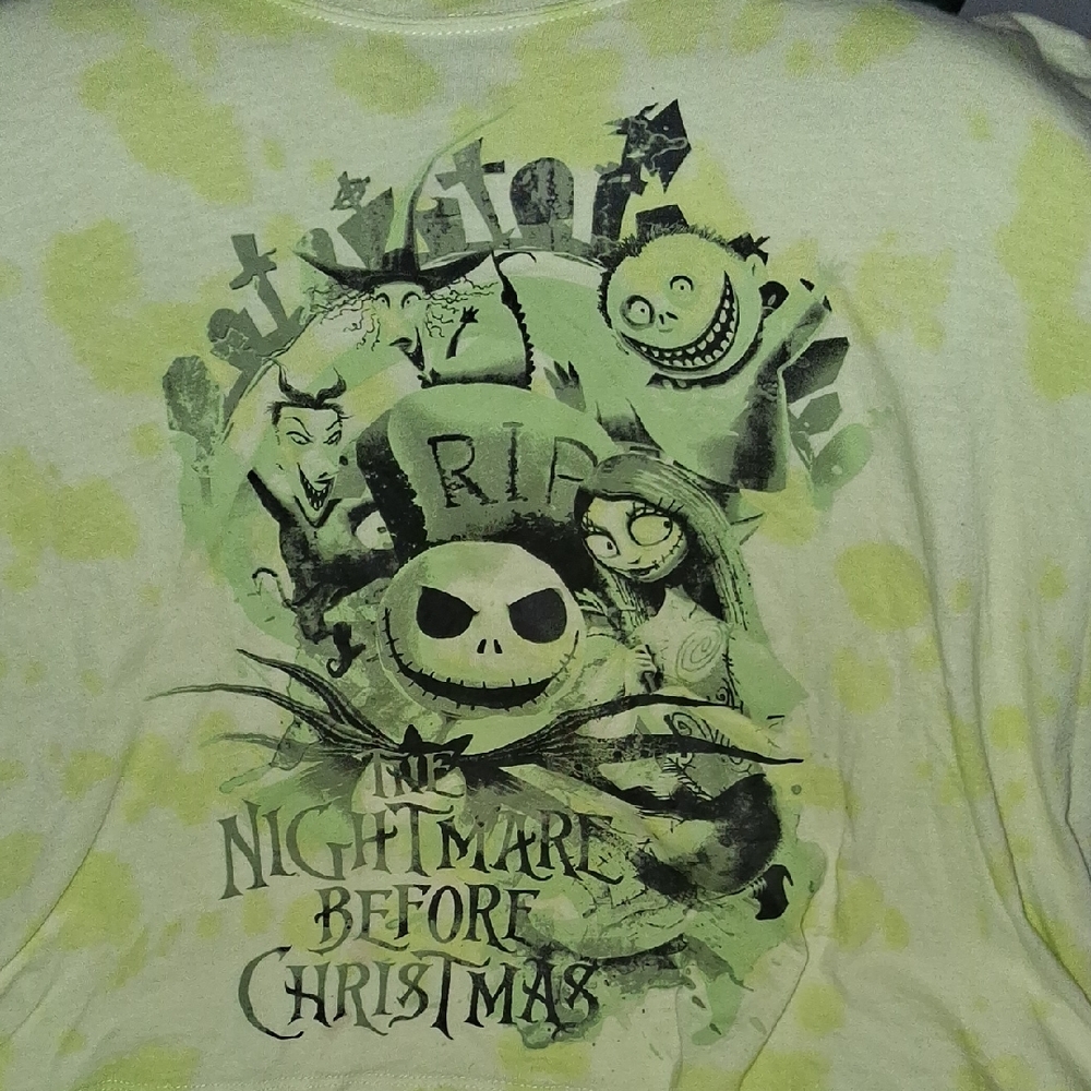 Disney Nightmare Before Christmas Tee - Green and Black